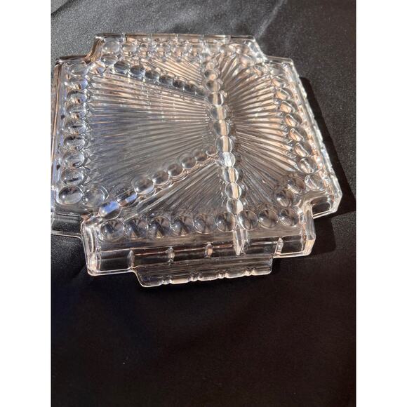 Art Deco Glass Divided Tray - Picture 6 of 9